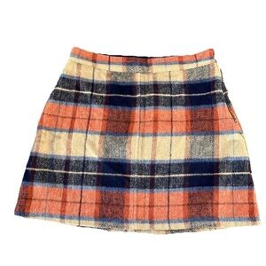 Lulus Woven Checkered Mini Skirt Size L